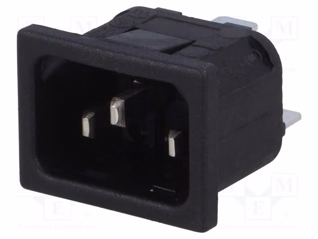 1 connettore: presa maschio per alimentazione a corrente alternata, 10A, modello PX0575/15/63