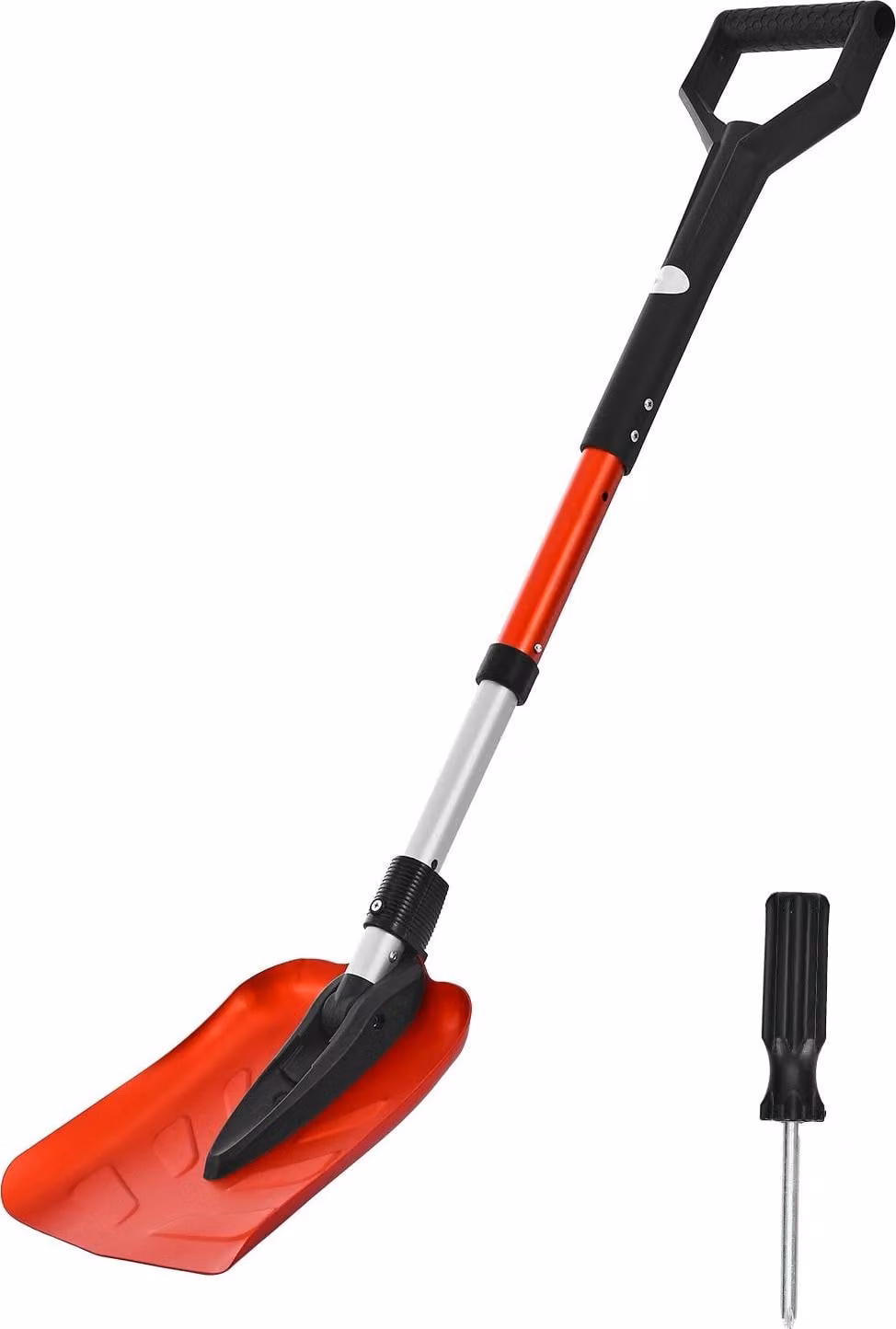 Pala da neve - Spala da neve telescopica - Manico telescopico 91–102 cm - Impugnatura a D - Larghezza pala 22 cm - Lega di alluminio - Leggera e robusta - Per auto, giardino, campeggio