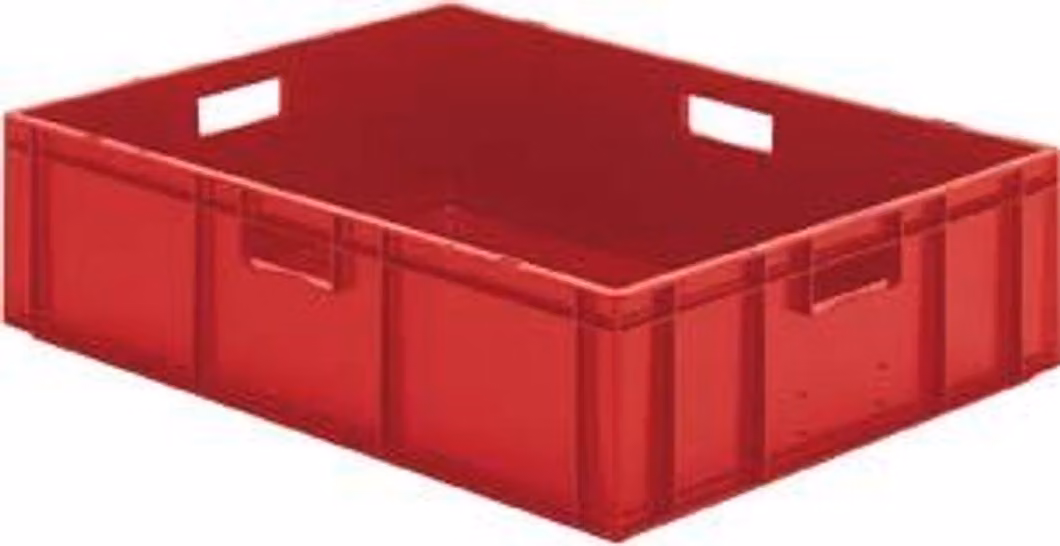 Scatola di trasporto impilabile 800x600x210 mm rosso