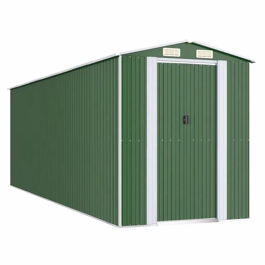 Capanno da Giardino Videx in Acciaio Zincato Verde L: 606 cm, P: 192 cm, H: 223 cm – 2
