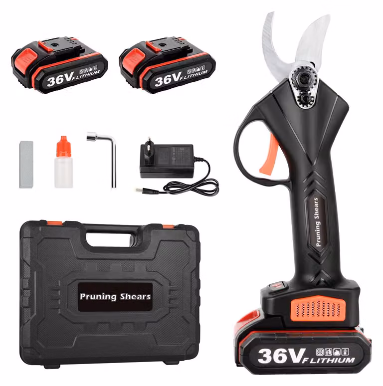 Forbici e cesoie, potatore elettrico da 30 mm con 2 batterie da 36 V, portatile e professionale