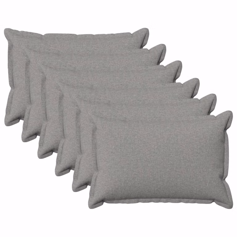 Set di 6 federe vidaXL HOUTEN Grigio Nuvola, L/P: 50 x 75 cm