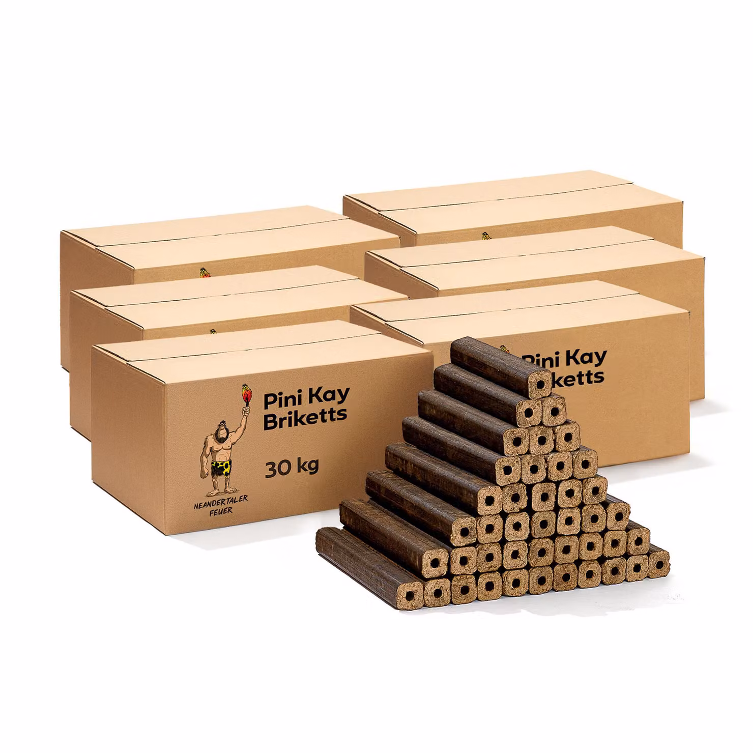 Neanderthal Bricchetti di legno PiniKay Bricchetti di legno duro 180 kg Bricchetti per caminetto Bricchetti per caminetto, stufa e barbecue Bricchetti Bricchetti di legno Bricchetti per mantenere le braci
