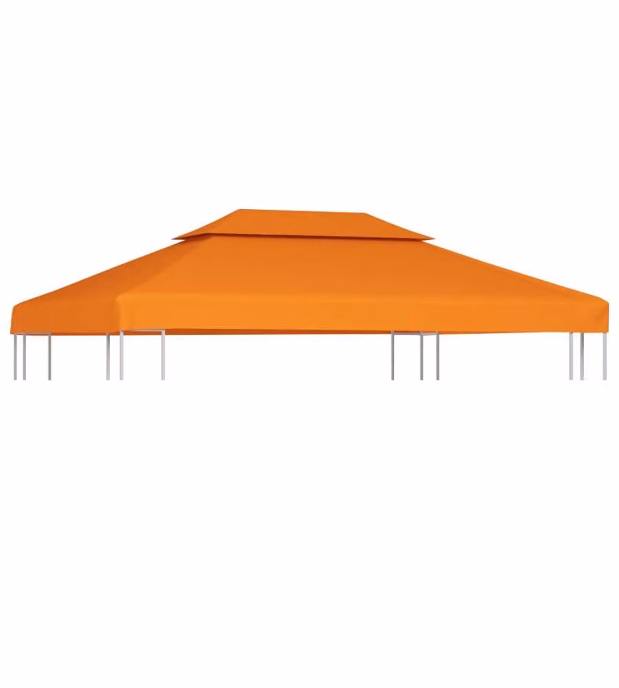 Telo di ricambio per gazebo vidaXL in poliestere arancione 3x4 m