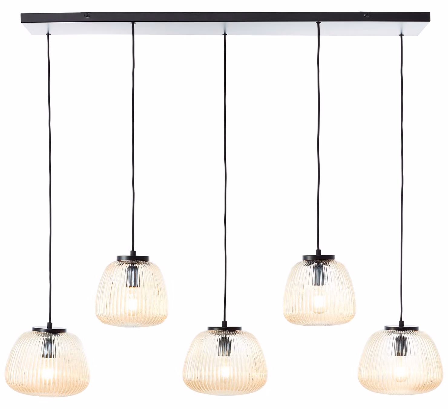 BRILLIANT Lampada a sospensione a 5 luci, modello Kaizen, colore nero, grado di protezione IP20, attacco E27, dimmerabile, adatta per lampadine standard