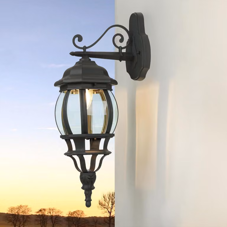 Lampada da esterno a lanterna, attacco E27, grado di protezione IP44, colore antracite, dimensioni 15,5 cm