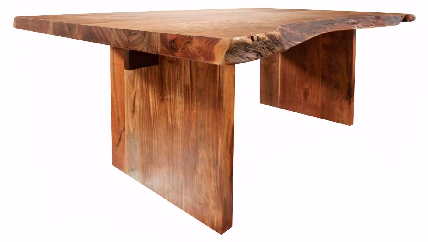 MASSIVMOEBEL24 | FREEFORM #113 Tavolo da pranzo in legno di acacia - laccato / noce 270x110x78