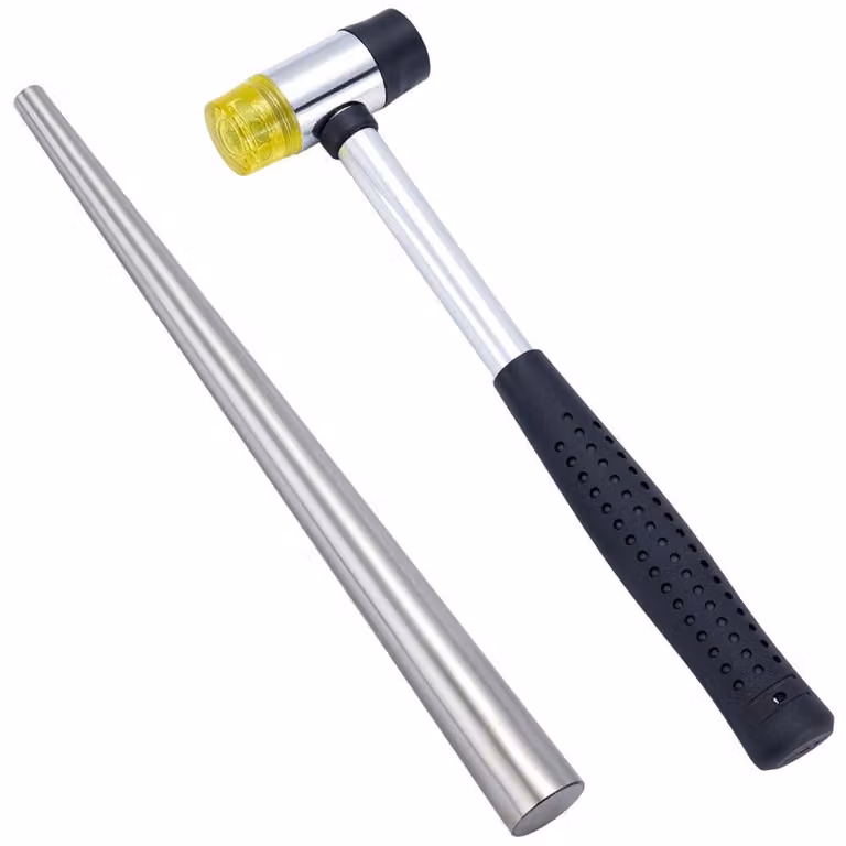 Set di strumenti per gioielleria: punzone per anelli + martello di gomma, 25,5 cm