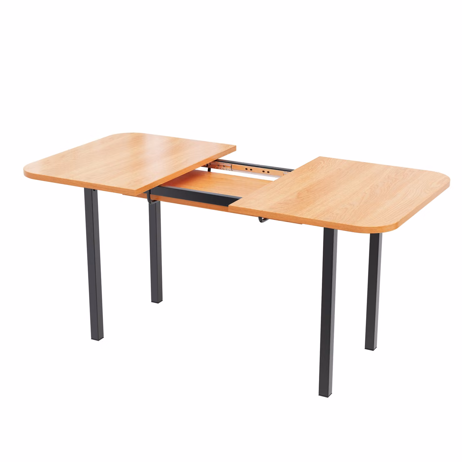Tavolo da pranzo allungabile classico in finitura legno, 120 cm, lunghezza massima 160 cm, stile moderno e minimalista, adatto per 4-6 persone,