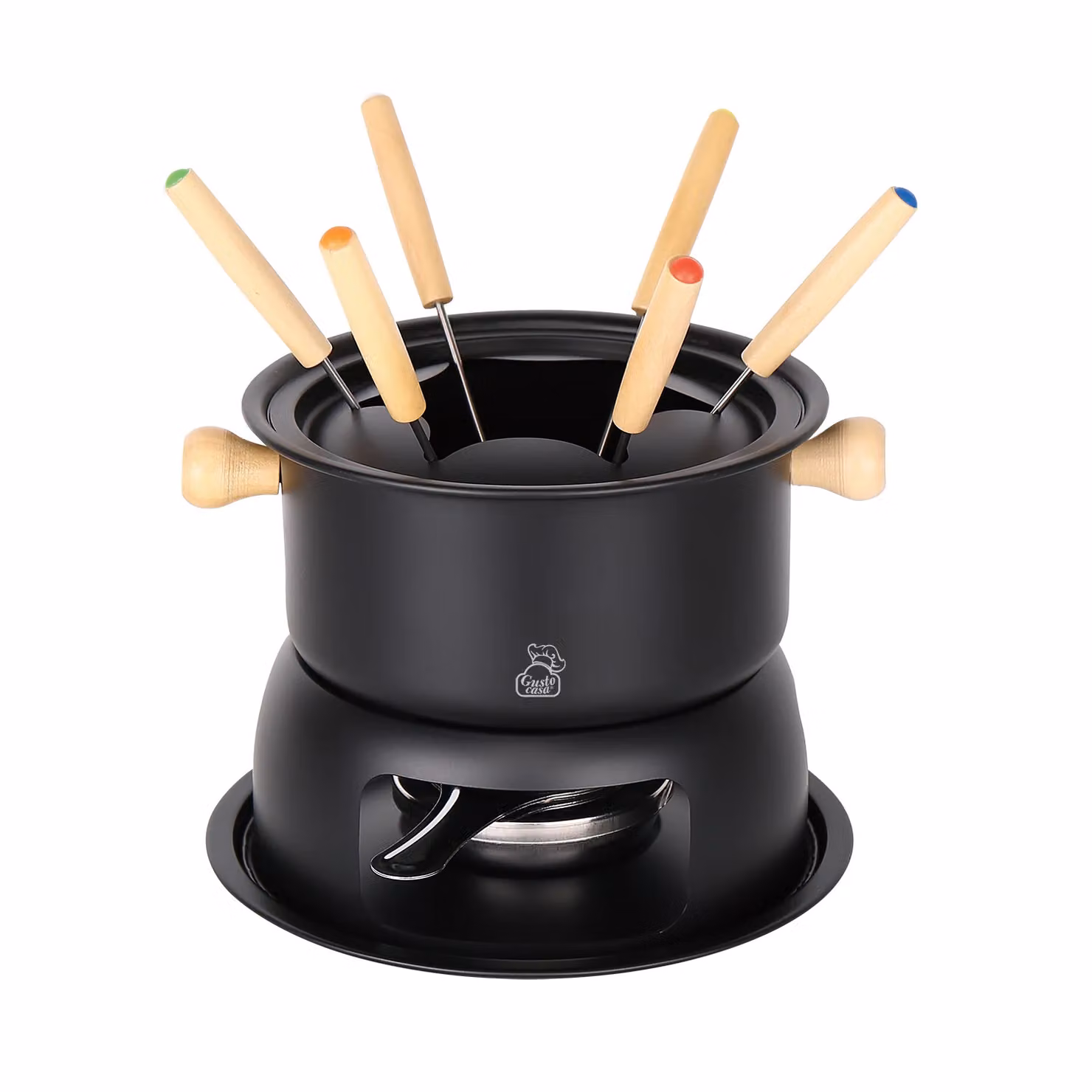 Set Fonduta Giulietta Gusto Casa multicolore e nero – 1