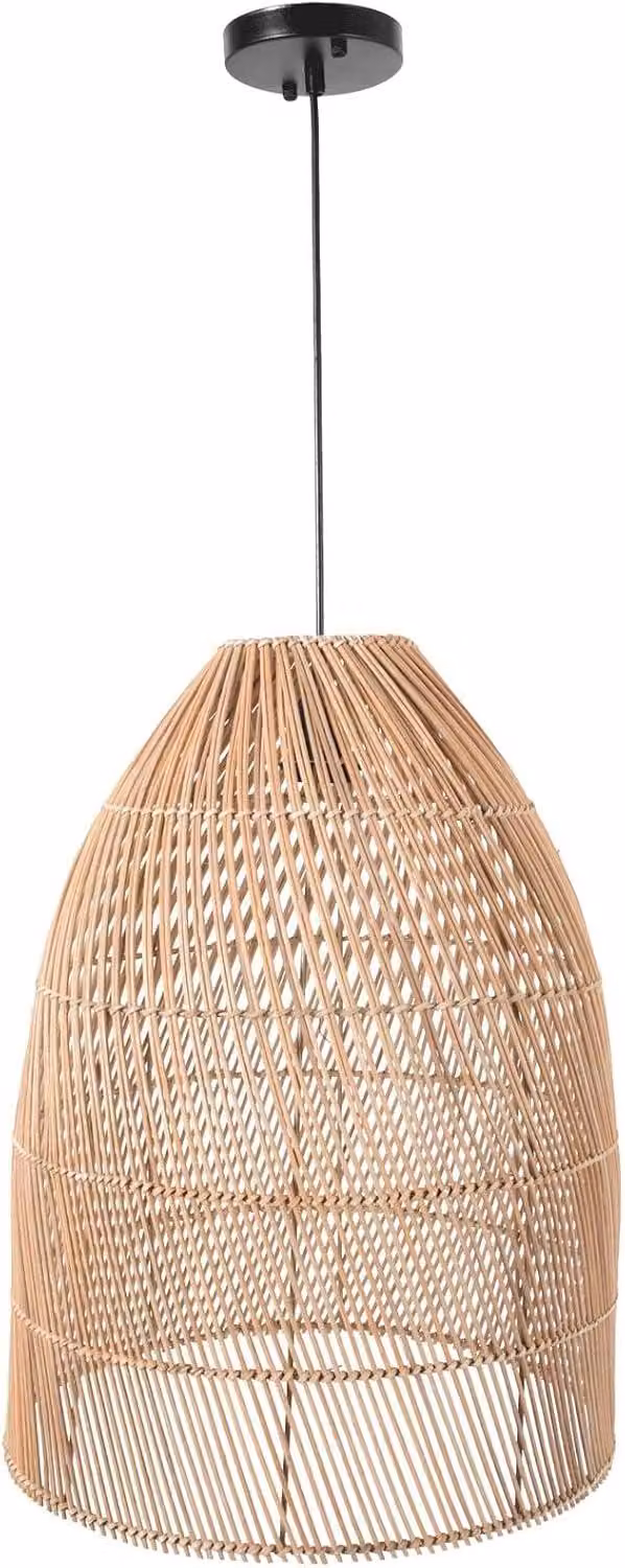 Lampada a sospensione PURE in rattan naturale 30x53 cm