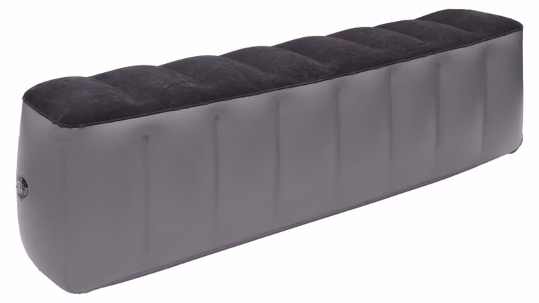 Inovra - Materasso gonfiabile per auto - Trasforma il sedile posteriore in un letto - Materiale in PVC - Traspirante - Resistente - 130x28x42 cm - Nero/Grigio - Materasso gonfiabile per auto