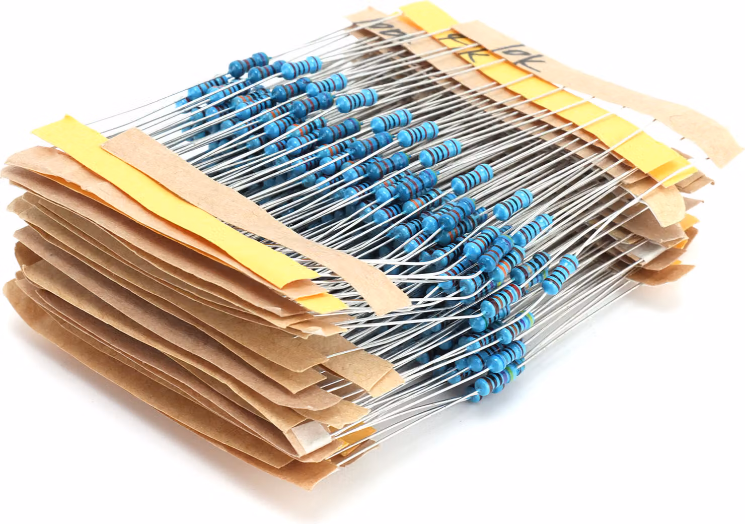 Set di resistori a film metallico da 300 pezzi – 30 valori da 10 Ω a 1 MΩ, 1/4 W ±1%, assortimento di resistori elettronici per il fai da te e le riparazioni