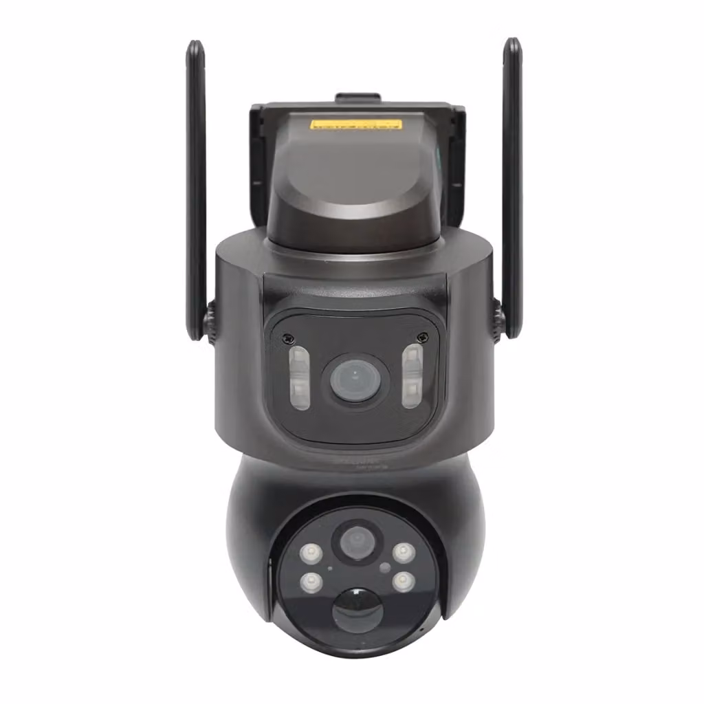 Telecamera di sorveglianza Breckner Germany con doppia lente 4 MP, pannello solare 7.6W, batteria 18650 a ricarica rapida, WIFI 2.4 GHz, rotazione 360° PTZ, sensore di movimento PIR, visione notturna e gestione tramite applicazione iCSee, disponibile in n – 2