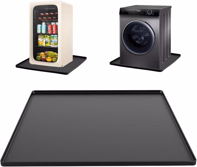 Lavabo di 60 x 60 cm, ideale per la lavanderia, con protezione impermeabile per il pavimento, realizzato in silicone