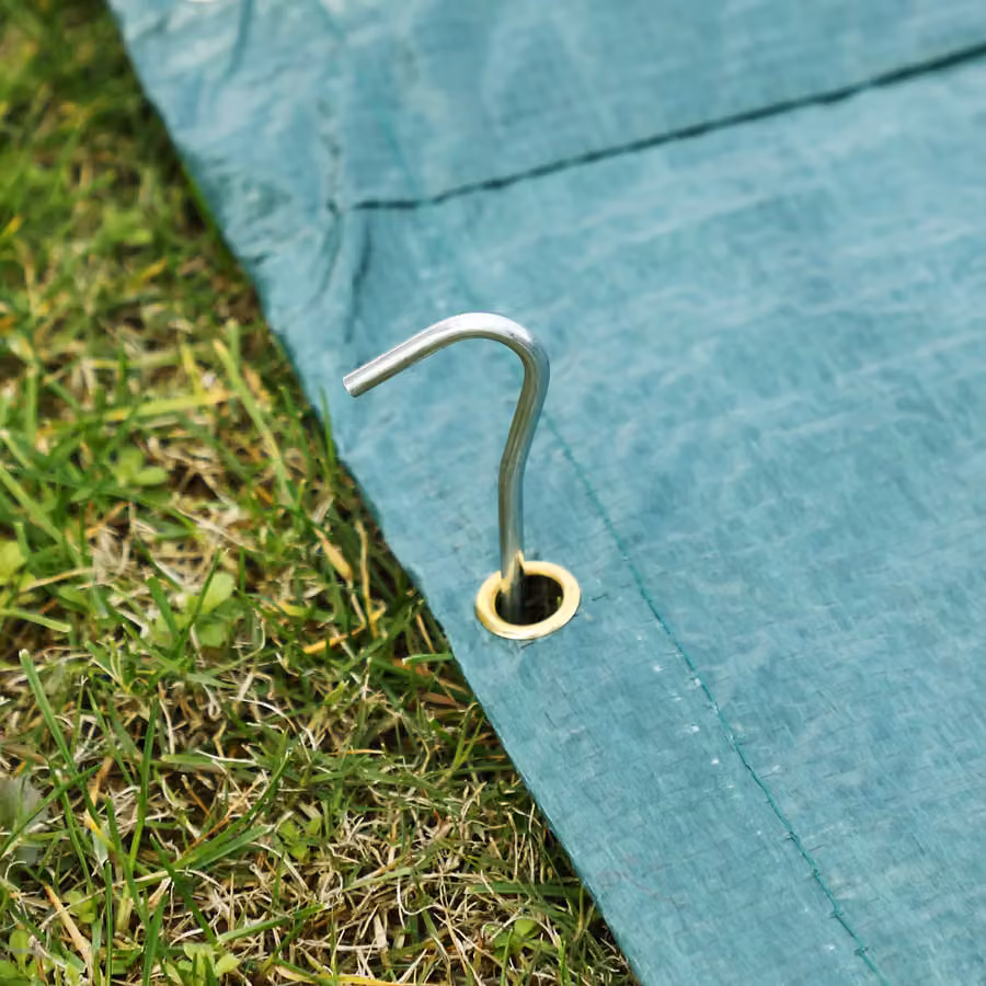 Set di 200 picchetti da terra Gardebruk in acciaio zincato color argento Ø 3,5 mm – 2