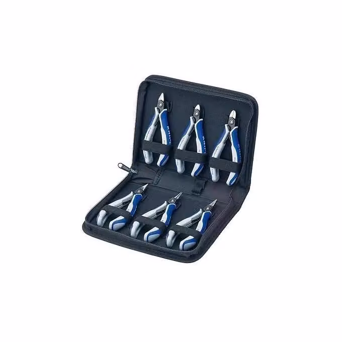 Set di 6 pinze per elettronica Knipex in astuccio resistente con chiusura zip colore nero – 2