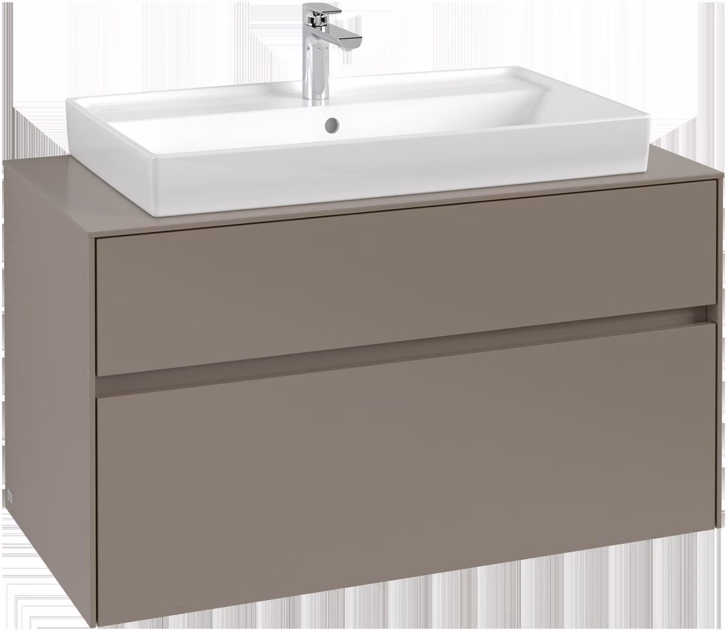 Villeroy & Boch Collaro Meuble sous-lavabo, lavabo au centre, montage mural, 2 tiroirs, 1000x548x500mm, C02000AA, C02000AA