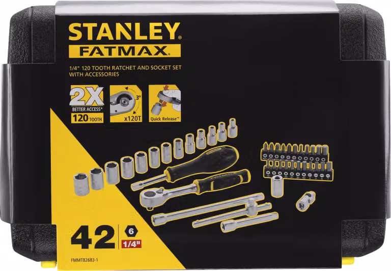 STANLEY Steckschlüsselsatz 42-teiliges Set (FMMT82683-1)
