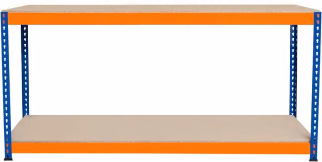 Banco da Lavoro a 2 Ripiani S-Rax MONSTER SHOP L: 180 cm, P: 45 cm, H: 90 cm