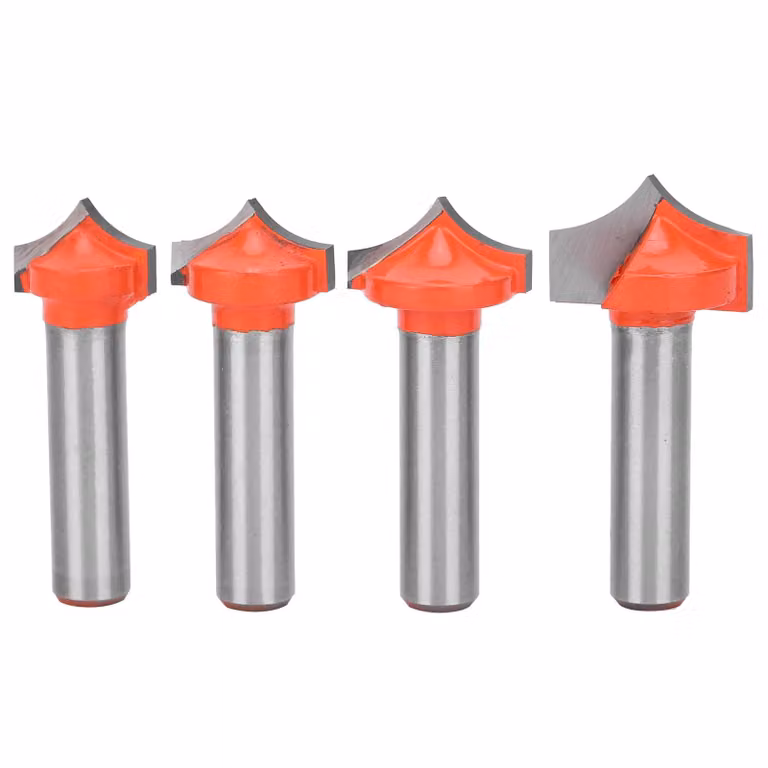 4Pcs Legno lavorazione Router Bits Set 8 Shank SharpenNosed Incisione Macchine Router Bits