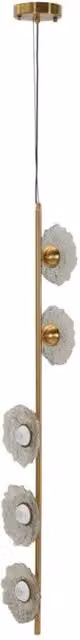 Lampadelle Ario Emily Verticale Vetro Grigio cm 15x16x110