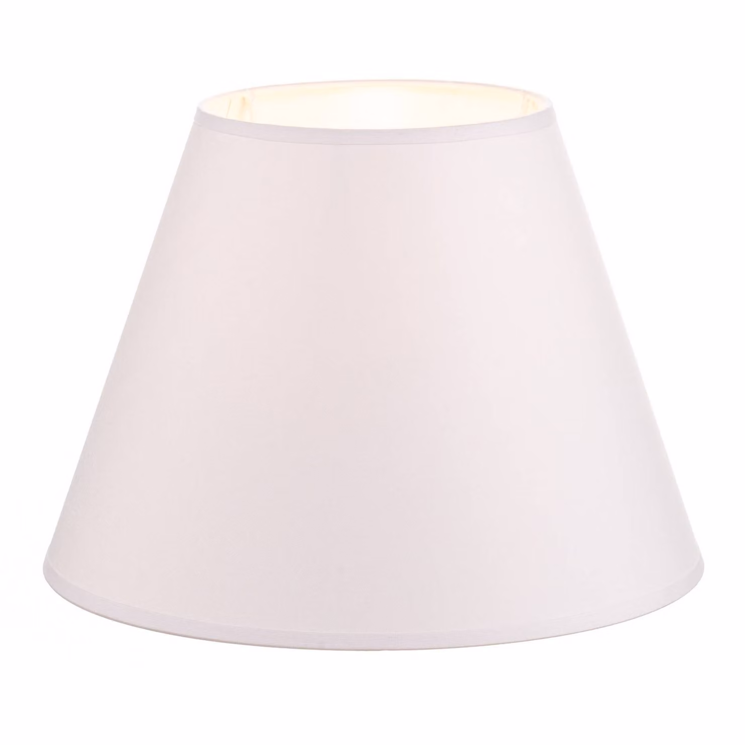 Paralume Sofia Altezza 21 cm, bianco Duolla, Bianco / Opale, Tessuto / Stoffa / Seta