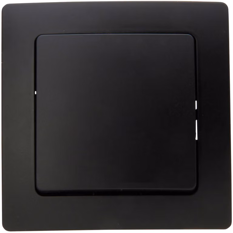 Interruttore bipolare, modello PARIS, finitura nero opaco, 1 pezzo