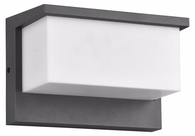 Lampada da parete esterna a LED Nestos, alluminio antracite, 13W, 1300 lumen, 3000K, grado di protezione IP54