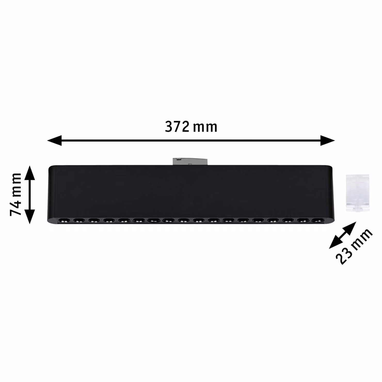 Paulmann Lampada da binario a LED URail Zelos, nera, 3.000 K, 37 cm dimmerabile, Nero, Soggiorno / Sala da pranzo, Alluminio, Moderno