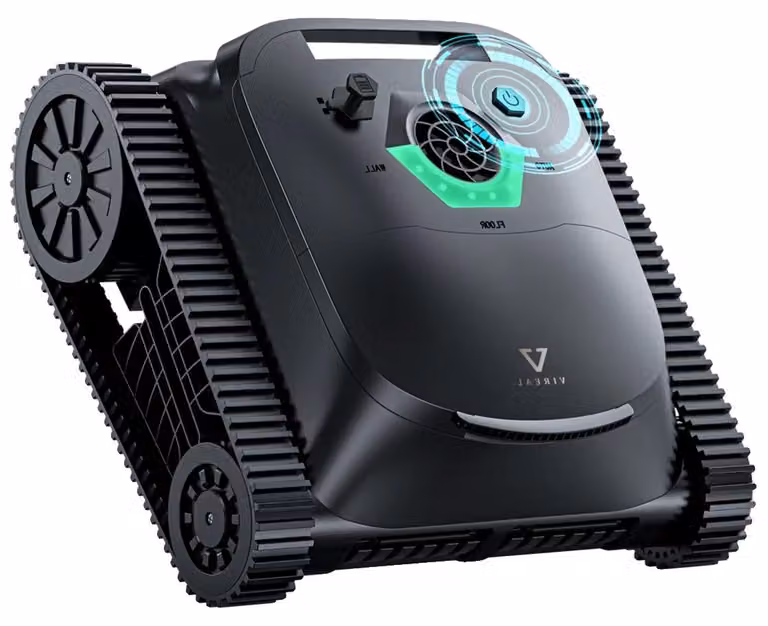 Aspirapolvere robotizzato per piscine, con navigazione intelligente, diverse modalità di pulizia, adatto per pareti e fondi, colore nero