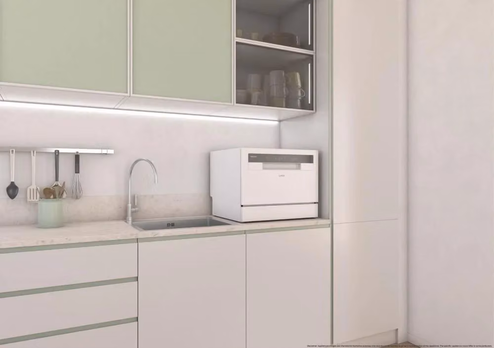 Lavastoviglie Candy CP 6E51LW a libera installazione, 6 programmi, Classe E, Bianco, L: 55 cm, A: 44,3 cm, P: 50,1 cm – 2