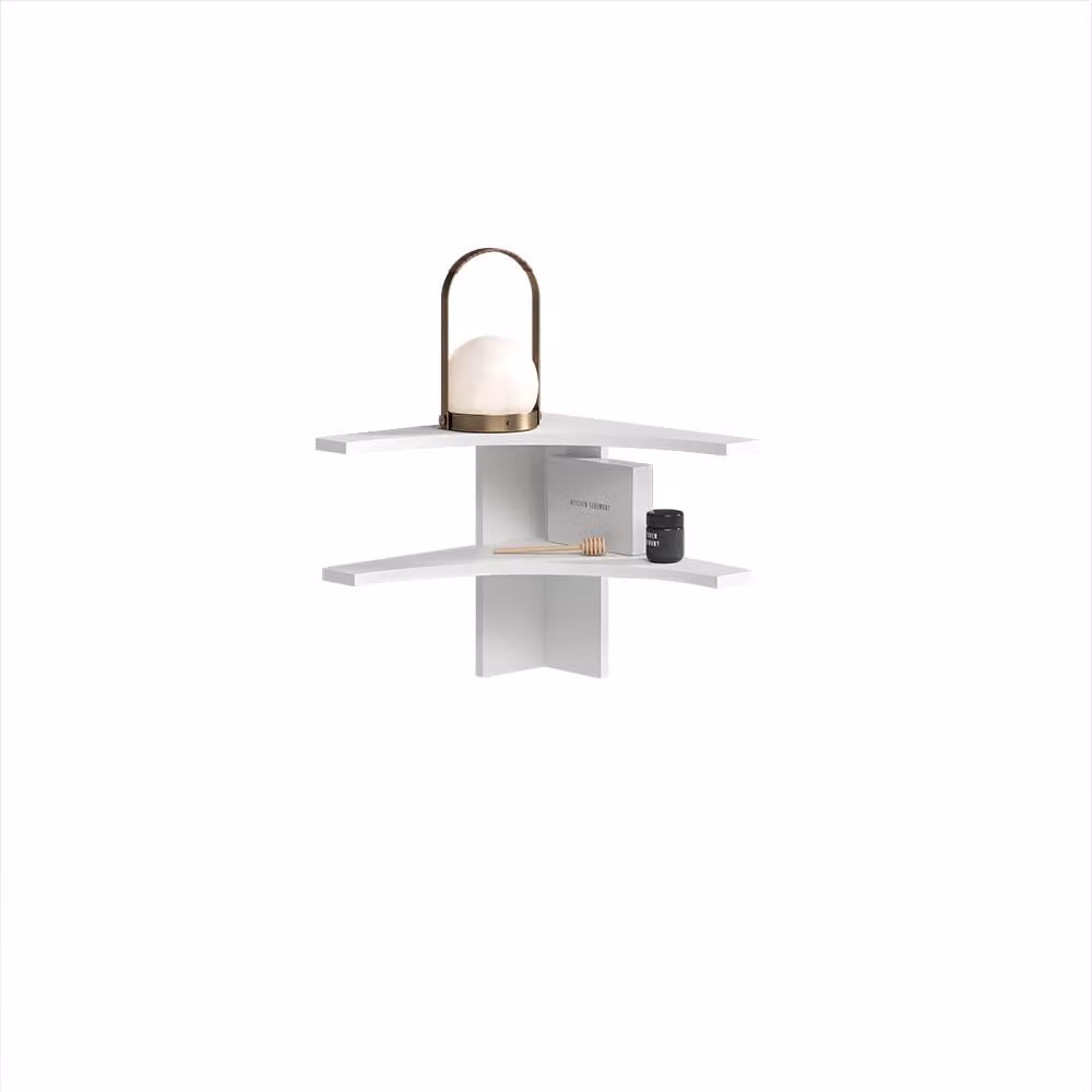 Libreria angolare da terra Livinity Tiberio Bianco 43.5 x 37 cm, Model 58754