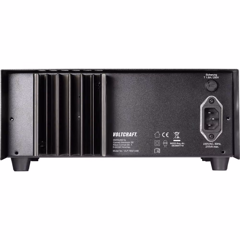 VOLTCRAFT VLP-1602 Alimentatore da laboratorio, regolabile 0 - 60 V 0,01 - 1,5 A 123 W OVP Numero di uscite 3 x (VC-8146855)