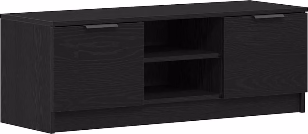 Mobile TV Rovere Nero 102 x 32 x 35.5 cm Legno multistrato