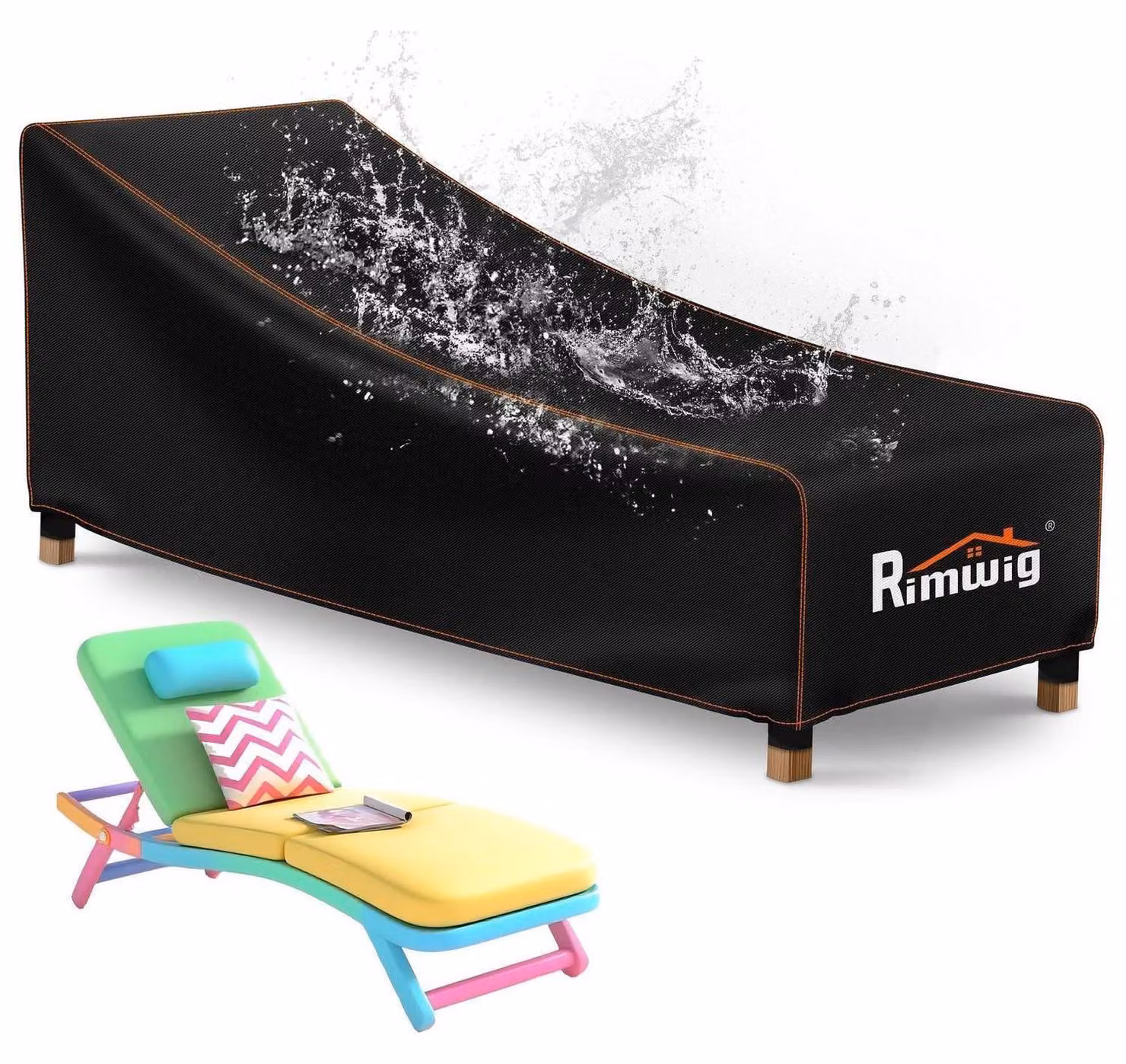 Copertura impermeabile per mobili da giardino, dimensioni 200x75x40/70 cm, realizzata in tessuto Oxford 420D, adatta per l'uso invernale