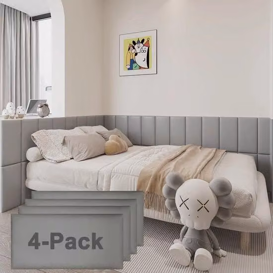 Kit di protezione 3D antibot per bambini in schiuma autoadesiva, 4 pezzi, colore grigio