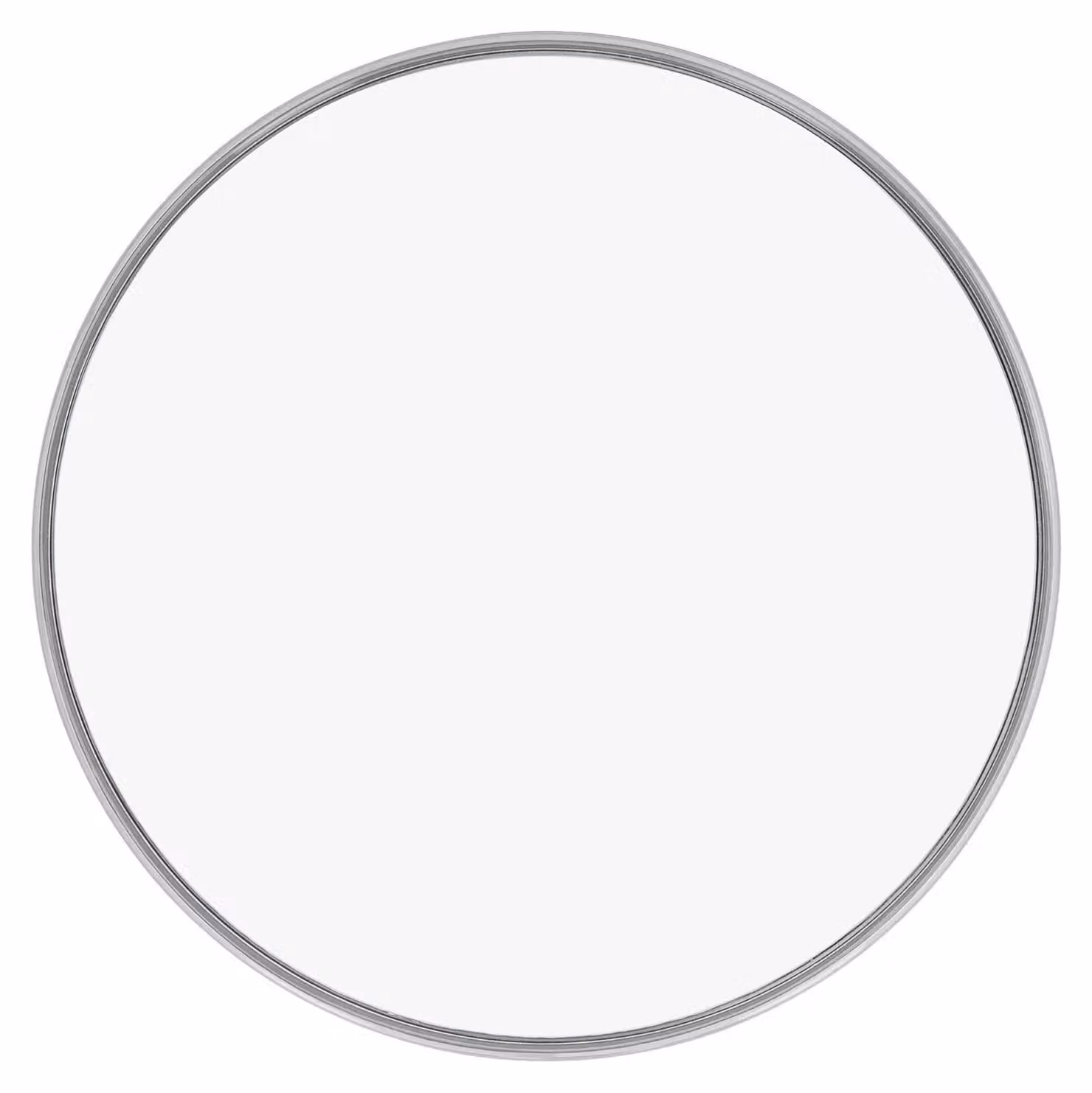 Specchio con ingrandimento 30x, lato segnale, 15,2 cm, con 3 ventose di fissaggio, rotondo da viaggio, argento