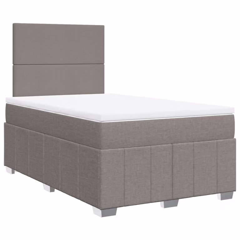 Giroletto a Molle con Materasso Tortora 120x190 cm in Tessuto