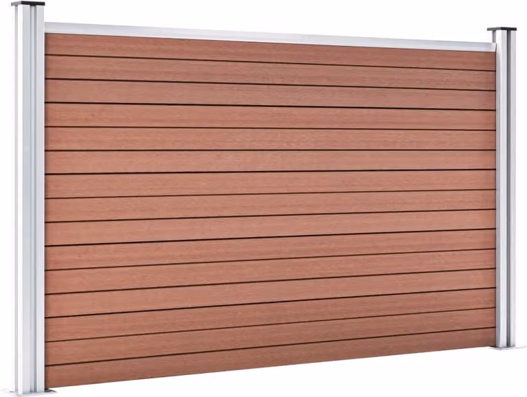 Recinzione da giardino WPC 699x106 cm Marrone