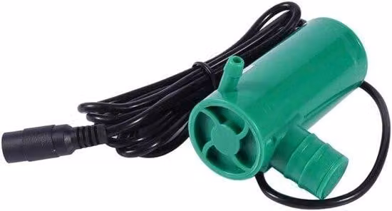 Pompa sommersa 12 V CC 9 m 500 l/h verde per laghetto da giardino