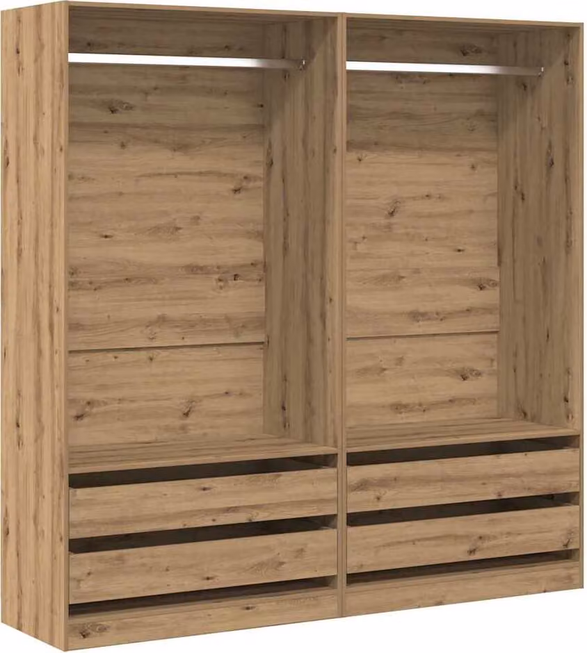 Armadio Rovere Artigianale 100x50x200 cm in Legno Multistrato