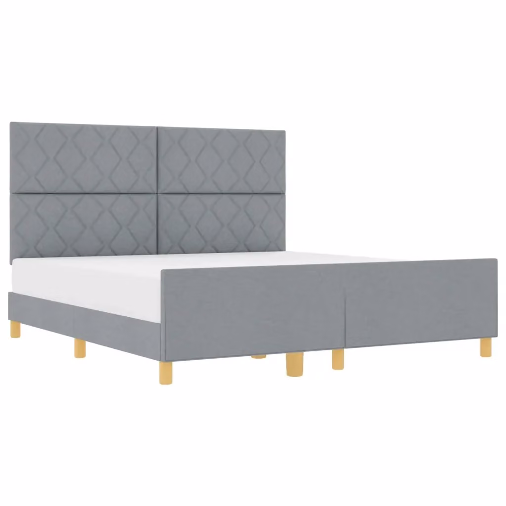 Struttura letto imbottita vidaXL in tessuto grigio L: 180 cm, P: 200 cm, H: 128 cm – 2