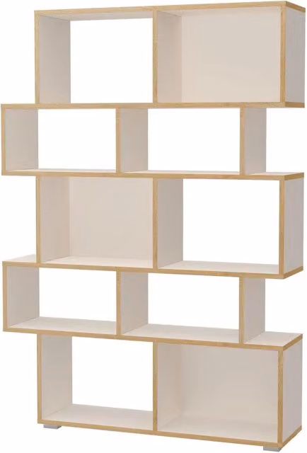 Libreria effetto legno bianca cm. H.164 x L.115 x P.28