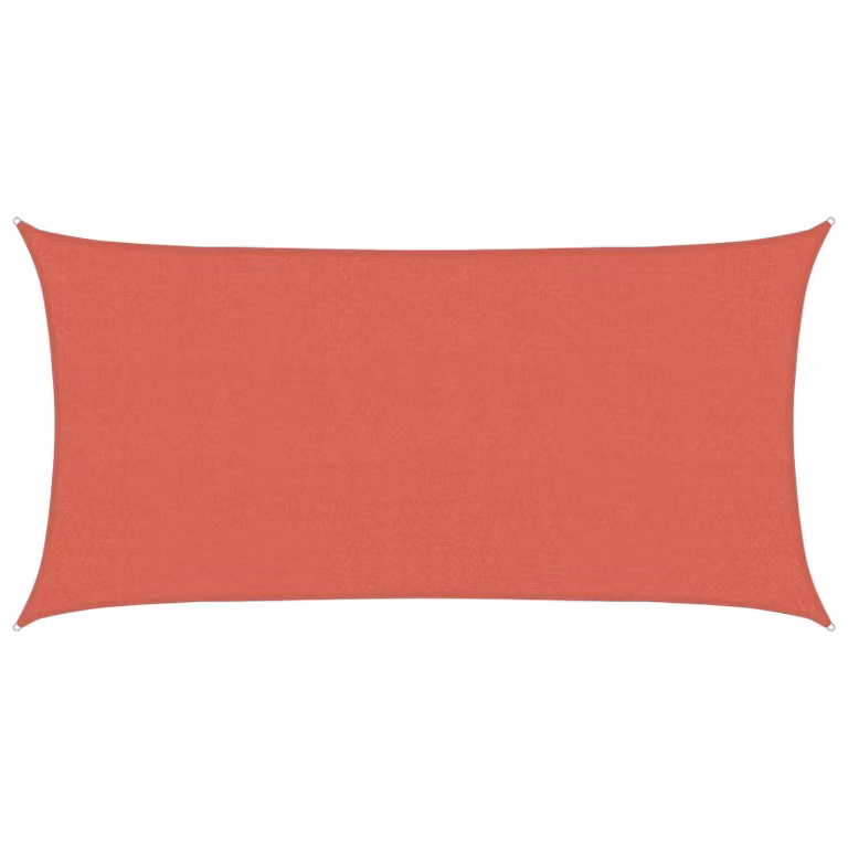 Telo Ombra Rettangolare vidaXL in HDPE Colore Terracotta 2 x 6 m