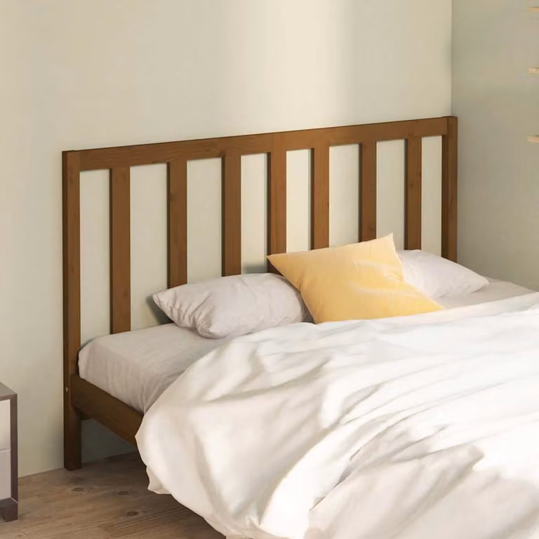 Testiera per Letto vidaXL in Legno Massello di Pino, Colore Marrone, L 156 x P 4 x H 100 cm