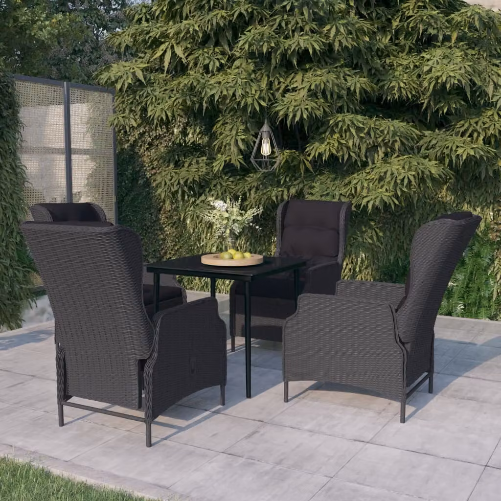 Maison Exclusive - Set da pranzo da giardino 5 pezzi, grigio scuro