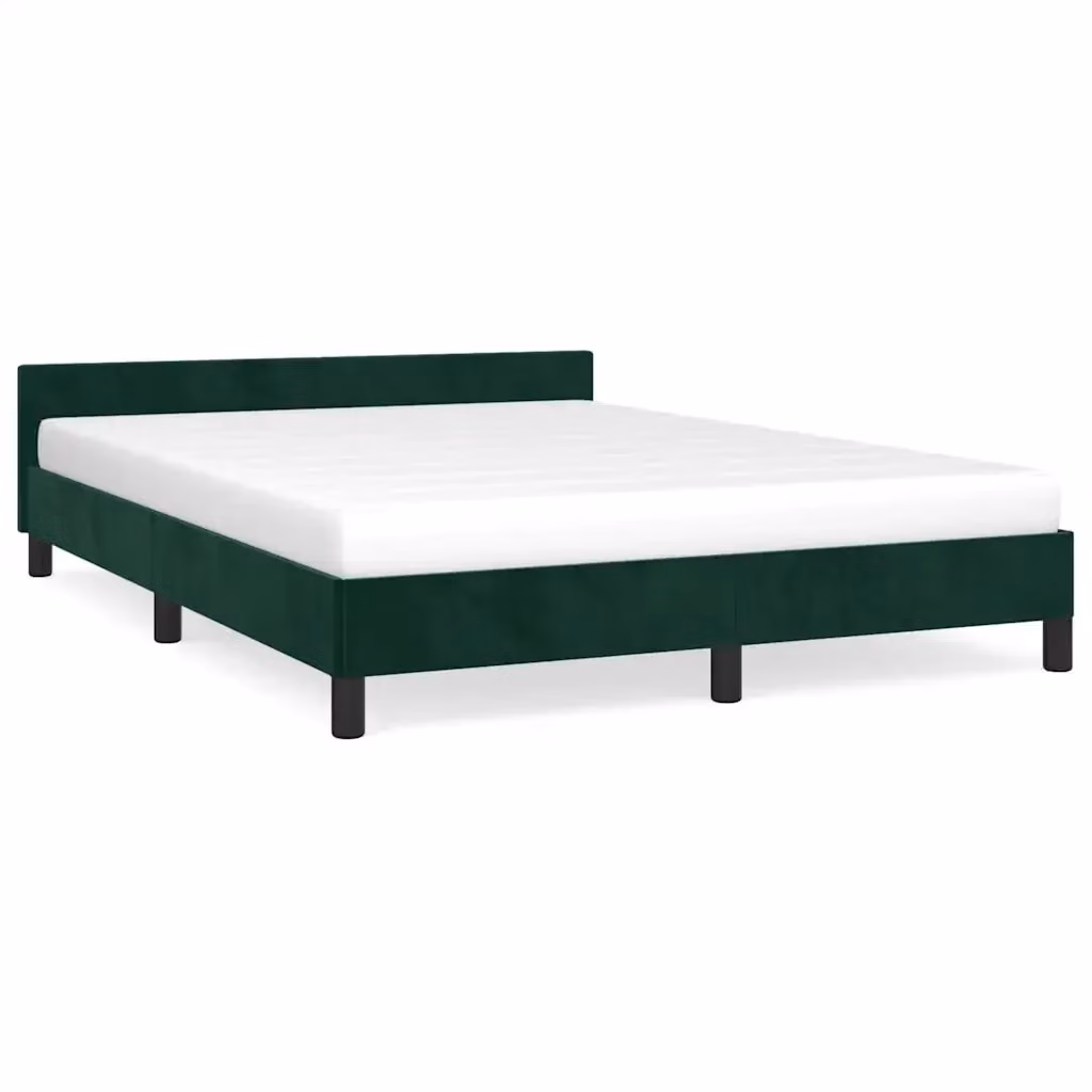 Struttura Letto Design Mania in Velluto Verde Scuro L/P/H: 200 x 140 x 50 cm – 2