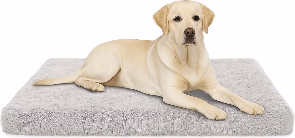 Lettino per cani di taglia grande, cuscino lavabile per cani soffice 120x80x7cm - BIANCO