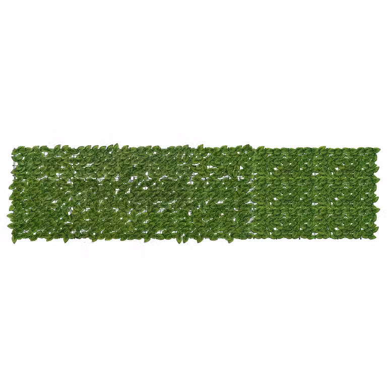 vidaXL Siepe artificiale per balcone con foglie Verde e Giallo L: 300 cm, H: 75 cm